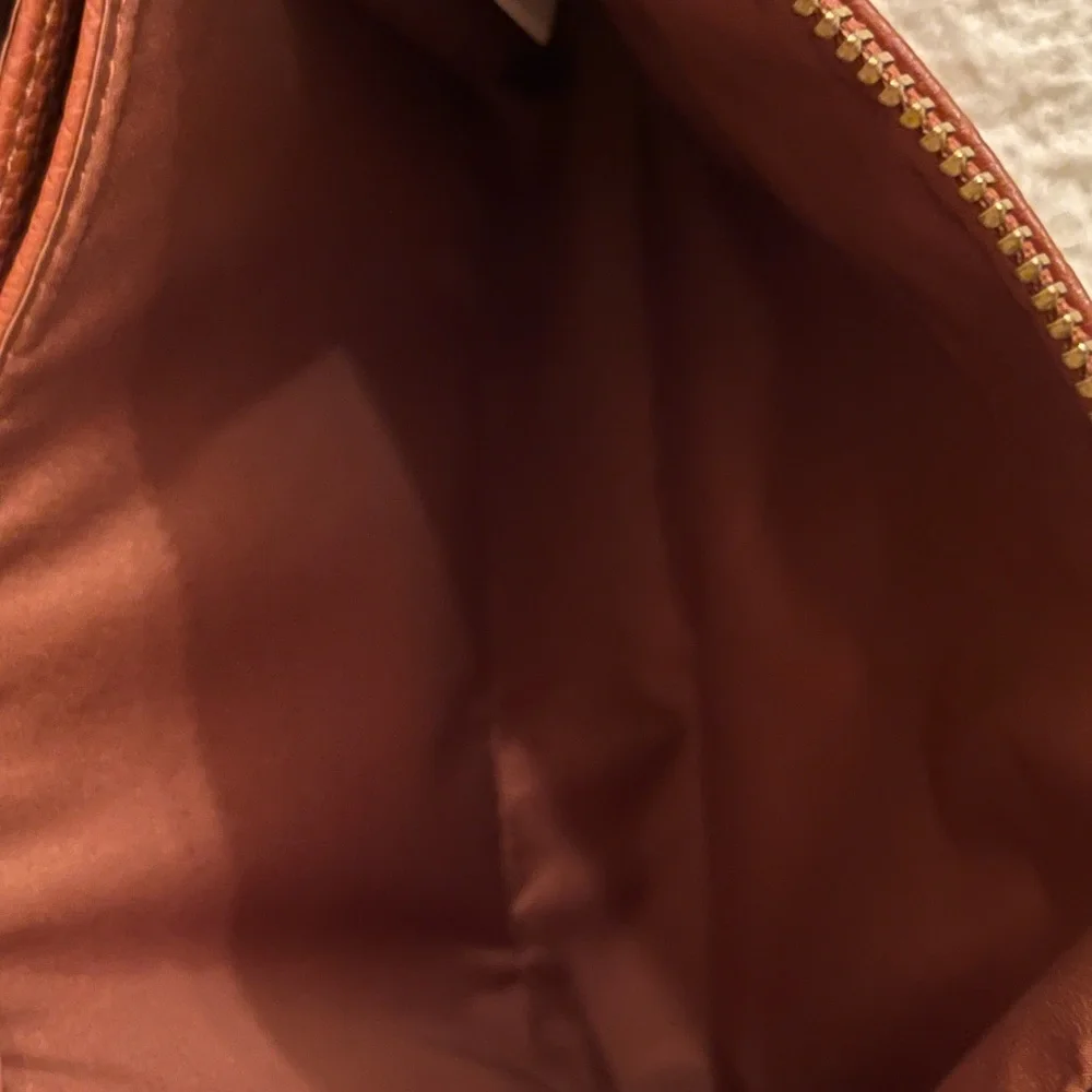 Freshly Picked Brown Pebbled Leather Wristlet Clutch